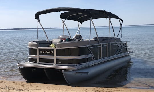 (LL) Charter 25' Sylvan L-5 DLZ BAR Tritoon no Lago Lewisville