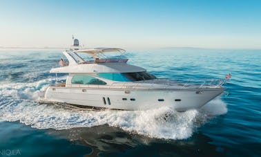 Captained 70' Yaretti Luxury Yacht with a Jet Ski available for charters in MDR