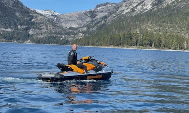 Doing It Big jet ski rental in beautiful Lake Tahoe.  High end jet ski with sound system that will take you around the lake pretty fast.