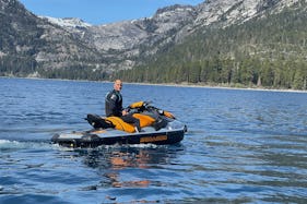 Doing It Big jet ski rental in beautiful Lake Tahoe.  High end jet ski with sound system that will take you around the lake pretty fast.