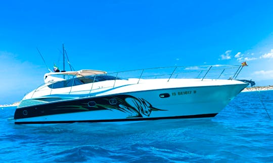 Cantieri 45 Motor Yacht Rental in Ibiza, Illes Balears with SEABOB included  💎