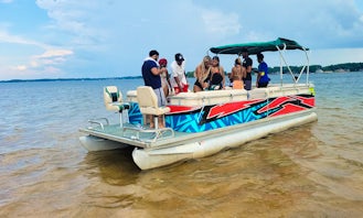 Book the 24ft Party Bentley Pontoon Custom Wrapped in Mooresville, North Carolina