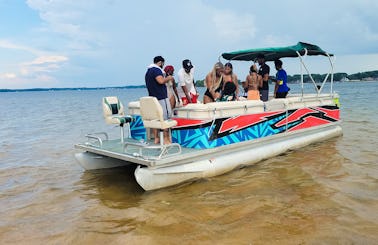 Book the 24ft Party Bentley Pontoon Custom Wrapped in Mooresville, North Carolina