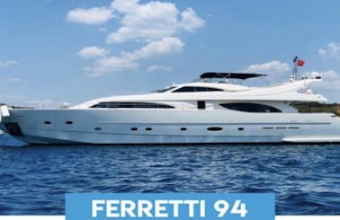 Ferretti 94 Power Mega Yacht Charter in Muğla