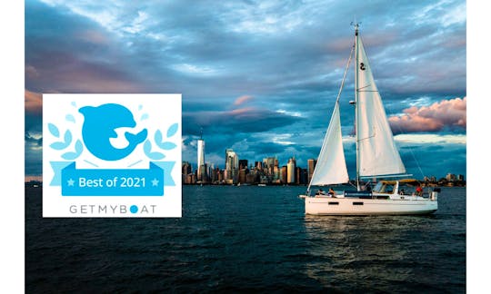 Sail NY Harbor's Newest Sailboat - voted "Best of 2021" by Getmyboat! Woman-owned with transparent pricing