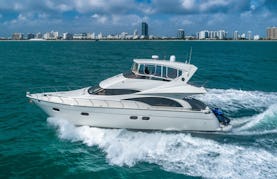 63' Marquis Power Mega Yacht Rental in Miami Beach, Florida!