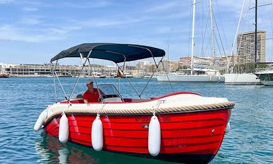 Mareti Open Deck Boat Rental in Alicante, Spain