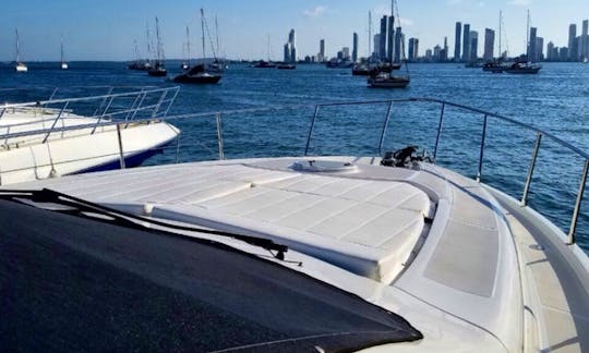 56' Pershing Motor Yacht Charter in Cartagena!