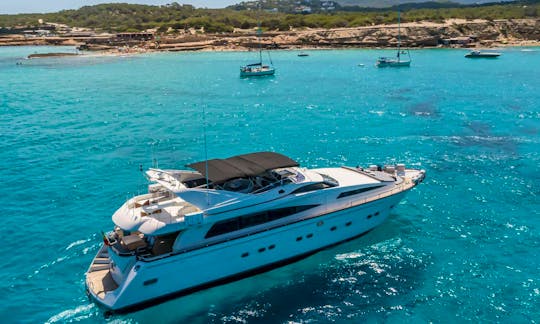 Book Astondoa 90 Power Mega Yacht in Ibiza with 7 cabins and Full Crew Support!