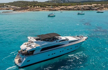 Book Astondoa 90 Power Mega Yacht in Ibiza with 7 cabins and Full Crew Support!