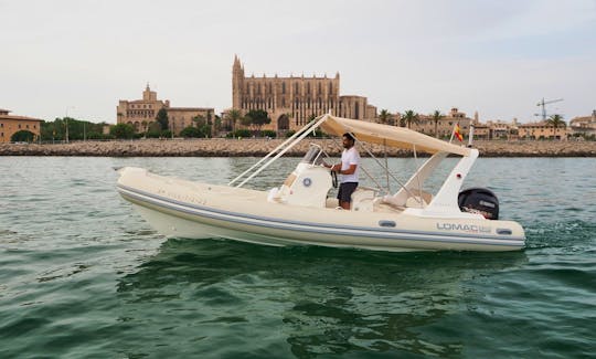 New 2022 Lomac 660 In RIB Rental in Palma Illes Balears! Boat license or Skipper required