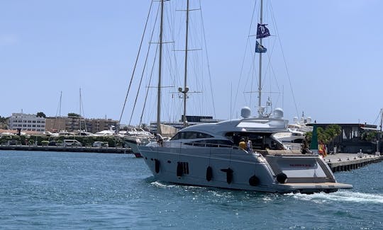 Princess v78 Papera 2.0 Power Mega Yacht Rental in Eivissa, Illes Balears