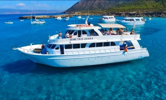 Demetris chara boat latchi Blue lagoon boat trips with traditional bbq