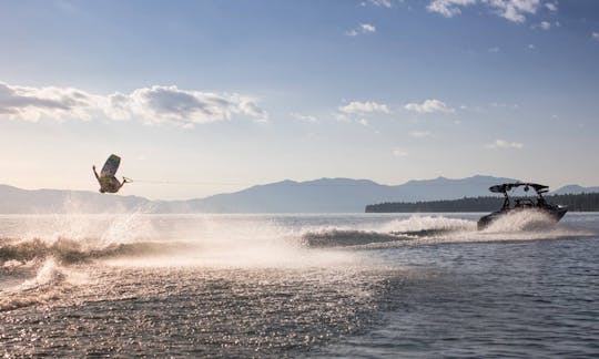 Lake Tahoe watersports w/ Captain and coach on 2023 Moomba Max wakesurf boat