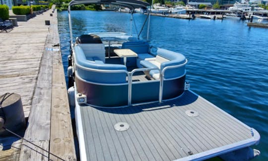 Rent this Fun 25' Pontoon Boat Lk Union/Lk Washington 12 people max /see details