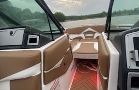 2020 Supra SR400 Surf Boat on quiet 5 mile Long Lake in Vergas, MN