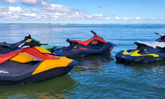 Jet Ski Rental - Cruise in Style with our 4 Sea-Doo Sparks, We deliver to Tampa, St. Petersburg, Clearwater, and Orlando!