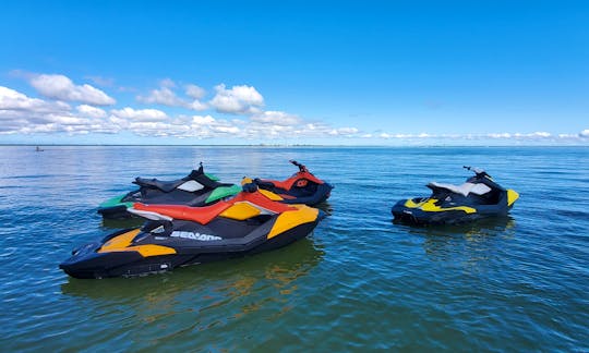Jet Ski Rental - Cruise in Style with our 4 Sea-Doo Sparks, We deliver to Tampa, St. Petersburg, Clearwater, and Orlando!