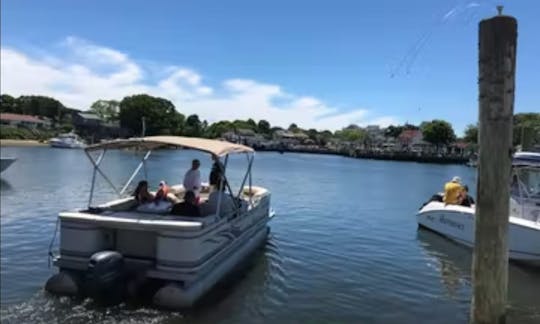 Half Day Rental | 22ft Aqua Patio Pontoon Boat in Hyannis Harbor - Cape Cod