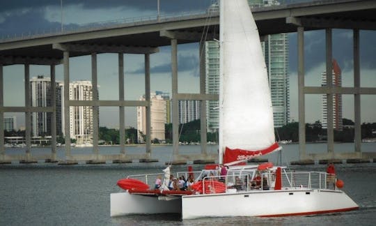 The Catamaran Party Boat w/ Captain and Crew up to 42 people max capacity!