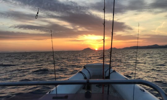 After a long fishing day the unique sunset is a reward.