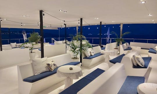 31' Power Catamaran 'Salone' for charter accommodates up to 150 people in Limassol