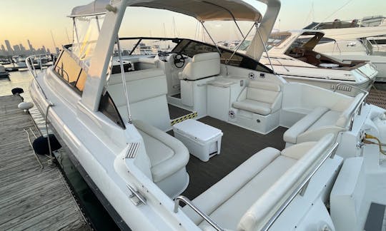 Embarquez sur un spacieux yacht Silverton de 42 pieds