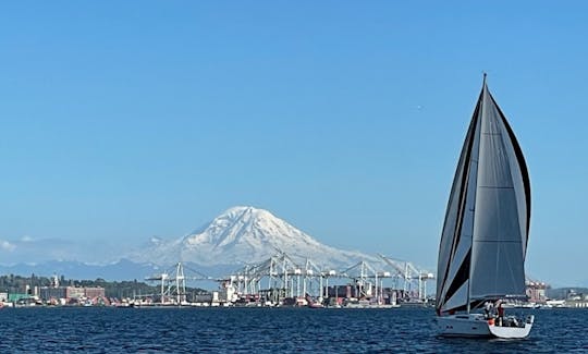 Voilier italien de luxe sur le Puget Sound — Seattle