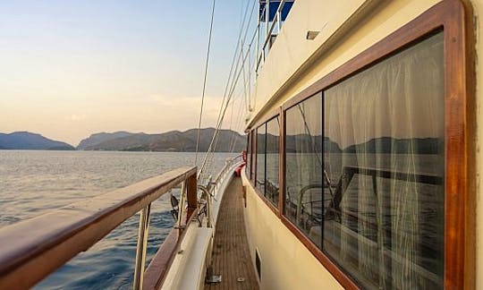 SEGMEN  This wonderful luxury gulet sailing at the coasts of aegean and Mediterranean is 25 meters long and for 16 people