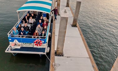 Pontón de 40 pies para una fiesta en la vía fluvial de San Agustín, Florida