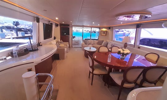 90ft Lazara Mega Yacht available in Cabo San Lucas