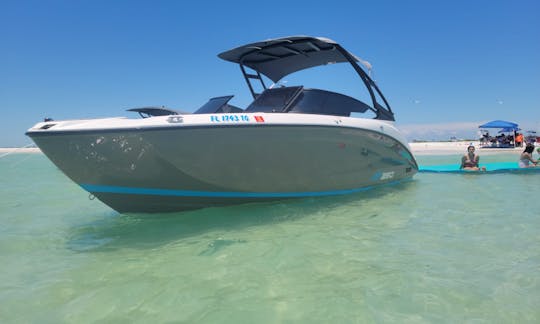 Enjoy This 2022 25ft Yamaha Bowrider on the intracoastal or gulf near HONEYMOON