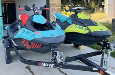 Two Jet Skis are Better Than One! Rent Sea Doo Spark Jet Ski from  Lago Vista, Texas