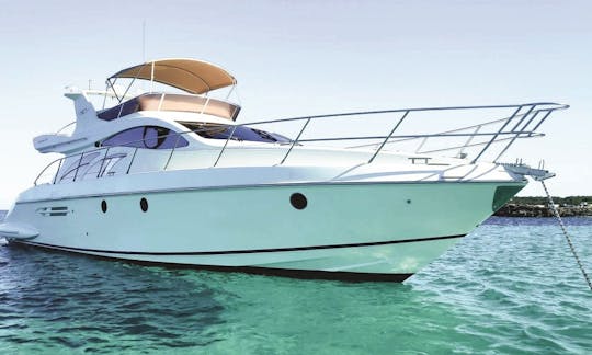 Charter the ''Ten Life'' Azimut 50 fly Bridge Motor Yacht in Ibiza