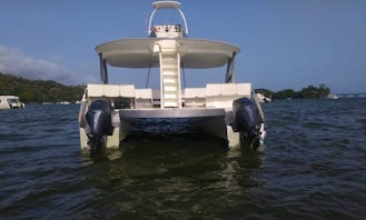 Power Catamaran for 18 people ready to rent in Samana