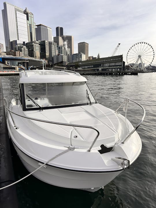 Croisière sportive à cabine Beneteau de 24 pieds sur le lac Washington ou le Puget Sound