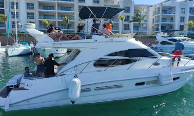 Sealine 45ft Yacht #GM45SLFB Charter  Cancun Isla Mujeres 14 people