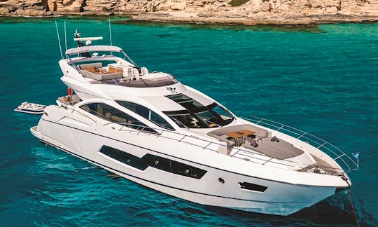 ''Seawater'' Sunseeker 80 Sport Power Mega Yacht Rental in Eivissa