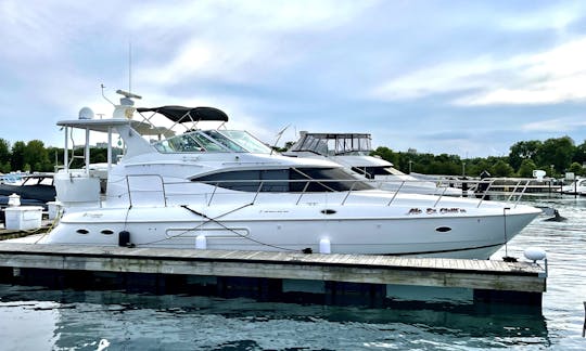 Spacious 50’ Yacht w/swim platform for rent @ 31st Harbor Charterer + 12 guests