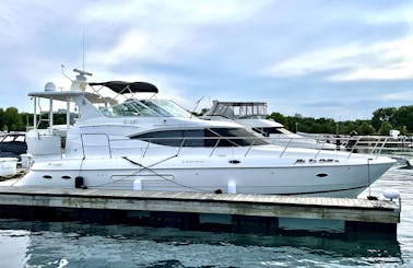 Spacious 12 guest 48’ w/swim platform Cruisers Motor Yacht for rent at 31st Harbor