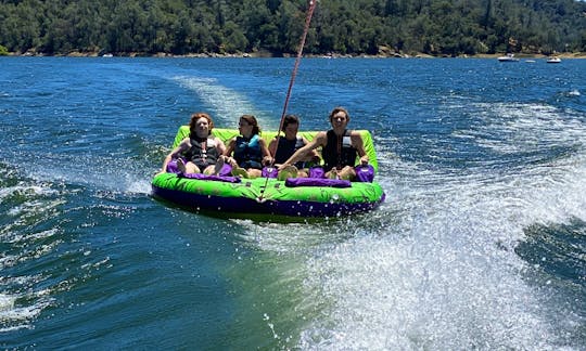 Fun in the sun with a 4 person tube!!