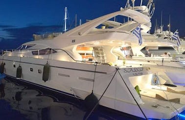 Ferretti 620 Luxury Motor Yacht for weekly charters in Alimos