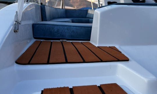 Your Aquatic Escape: Rent a 16ft Ayhan Deck Boat in Kalivia, Captain Optional!