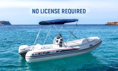 No license boat in Ibiza!!