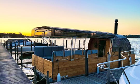 Sauna on a Boat for Rent on Lake Minnetonka, Date Night Spa, Family Gatherings