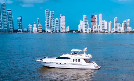 70ft Viking Luxury Yacht Rental in Bolívar, Colombia