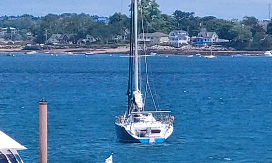 50 foot sailing yacht offering day and term charters out of Portland, Maine 