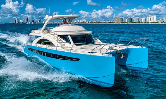 Luxury and Spacious 62' Italian Power Catamaran Charter in Miami Beach, Florida