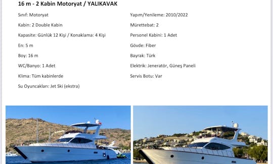 52ft Yalikavak Motor Yacht Rental in Muğla, Muğla
