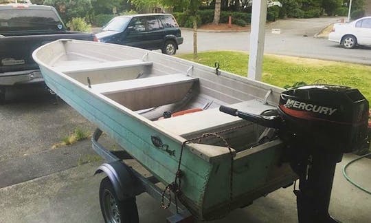 14ft Small Fishing Boat for rent - 9.9 Mercury - Basic Gear Included - Gas Included